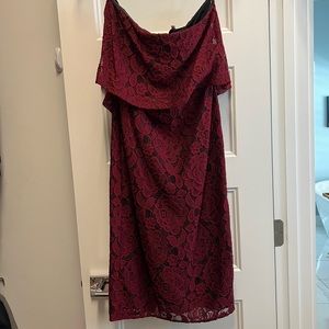 LIKELY Driggs Dress in Burgundy
